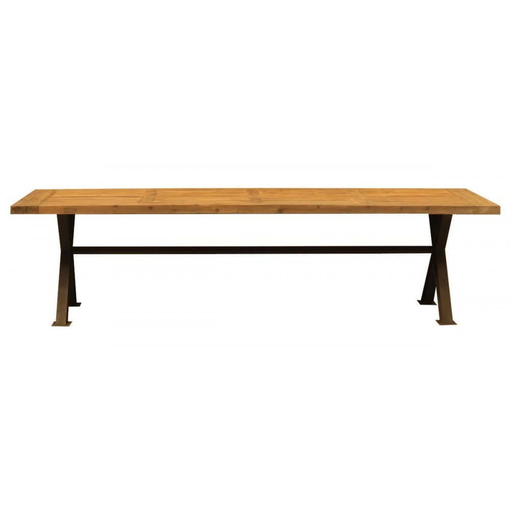 Table De Repas Bois Massif Et Fer Style Industriel Cosy Home Design