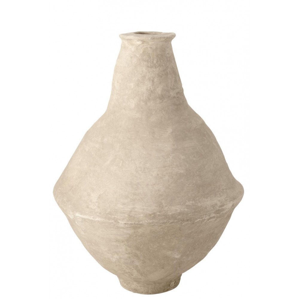 Vase Extra Large Chad Papier Mâché Blanc  | cosy-home-design.fr