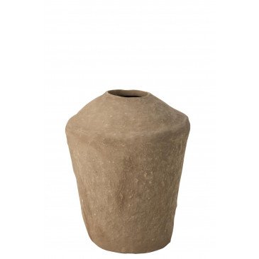 Vase Large Chad Papier Mâché Marron  | cosy-home-design.fr