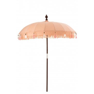 Parasol et Pied Floches Coquillages Pêche Bois Marron Fonce Large  | cosy-home-design.fr