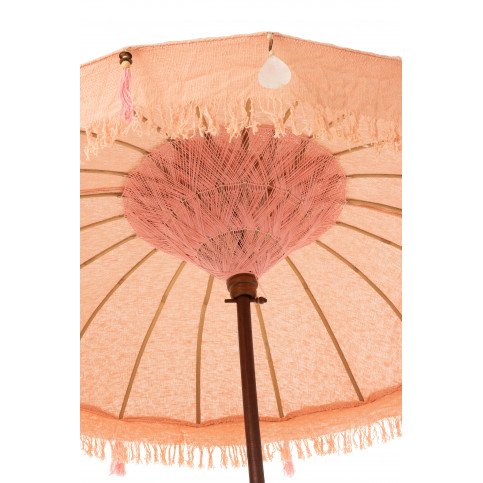 Parasol et Pied Floches Coquillages Pêche Bois Marron Fonce Large  | cosy-home-design.fr