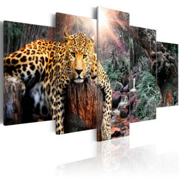 Tableau Leopard Relaxation  | cosy-home-design.fr