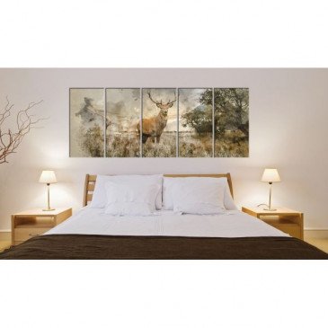 Tableau Watercolour Deer I  | cosy-home-design.fr