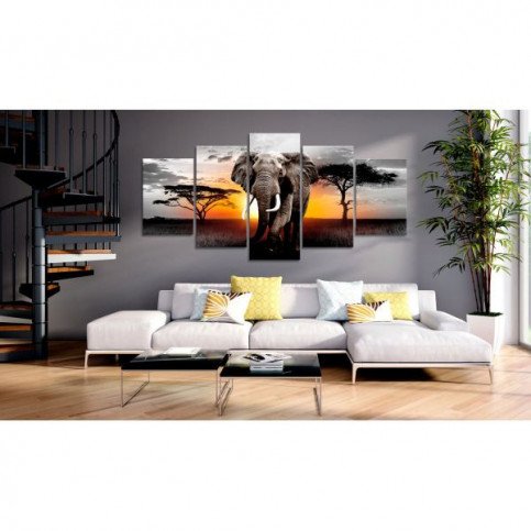 Tableau Elephant at Sunset  | cosy-home-design.fr