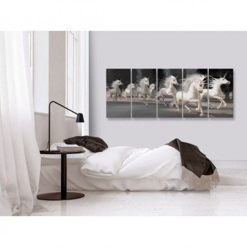 Tableau Unicorns Run 5 Pièces Narrow  | cosy-home-design.fr