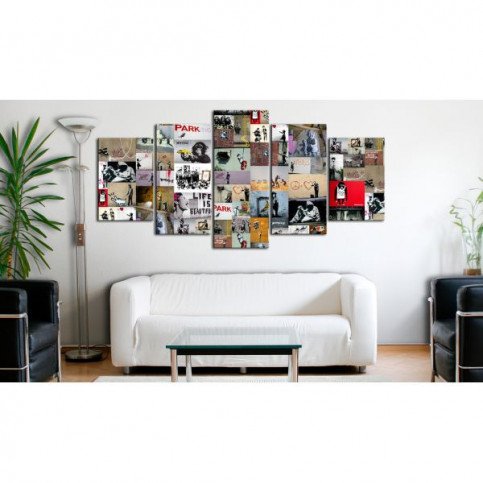 Tableau Art of Collage Banksy IV  | cosy-home-design.fr