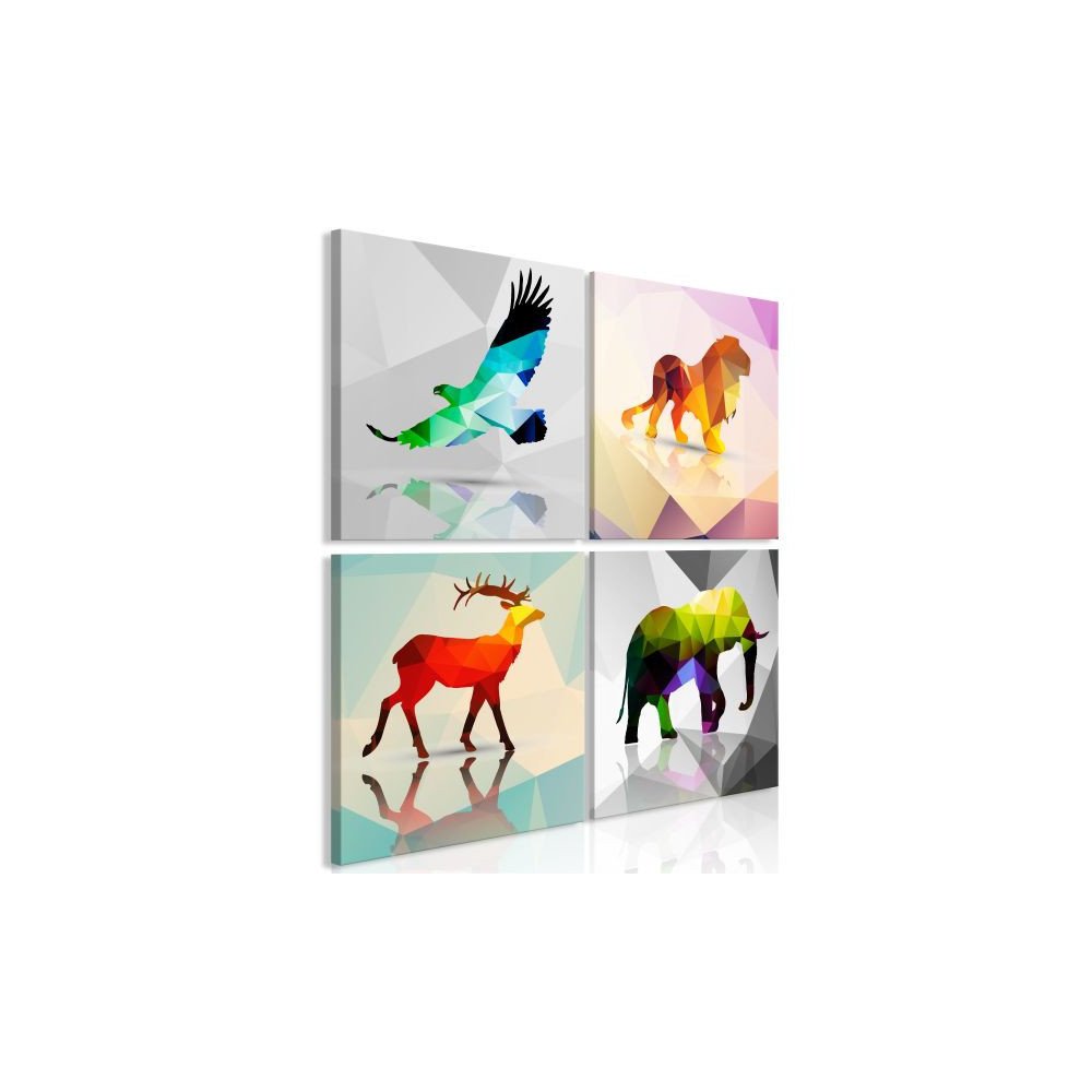 Tableau Colourful Animals 4 Pièces  | cosy-home-design.fr