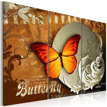 Tableau Fiery butterfly and full moon  | cosy-home-design.fr