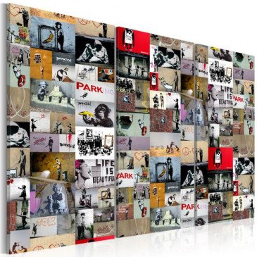 Tableau Art of Collage Banksy III  | cosy-home-design.fr