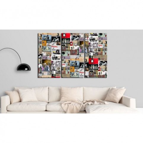 Tableau Art of Collage Banksy III  | cosy-home-design.fr