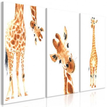 Tableau Funny Giraffes 3 Pièces  | cosy-home-design.fr