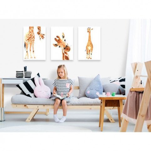 Tableau Funny Giraffes 3 Pièces  | cosy-home-design.fr