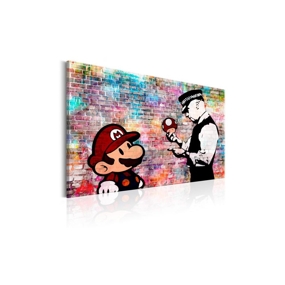 Tableau Banksy Colourful Brick  | cosy-home-design.fr