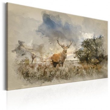 Tableau Deer in Field  | cosy-home-design.fr