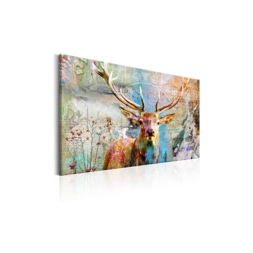 Tableau Deer on Wood  | cosy-home-design.fr