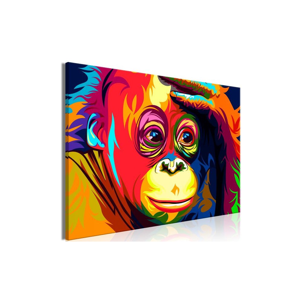 Tableau Colourful Orangutan 1 Pièce Wide  | cosy-home-design.fr