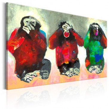 Tableau Three Wise Monkeys  | cosy-home-design.fr