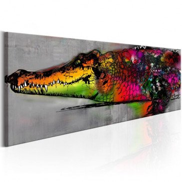 Tableau Colourful Alligator  | cosy-home-design.fr