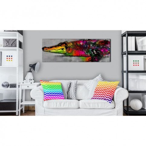 Tableau Colourful Alligator  | cosy-home-design.fr