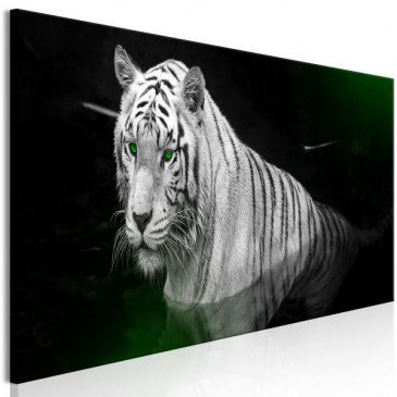 Tableau Shining Tiger 1 Pièce Green Narrow  | cosy-home-design.fr