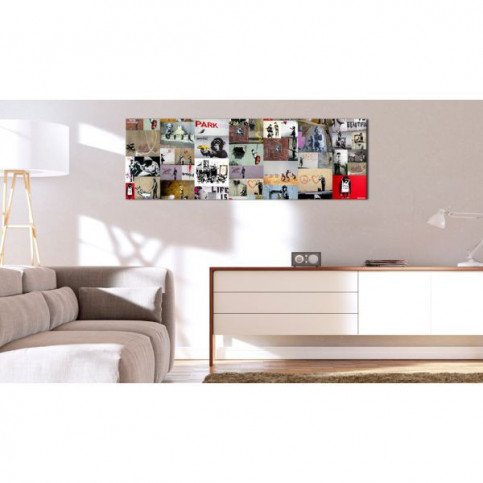 Tableau Art of Collage Banksy II  | cosy-home-design.fr