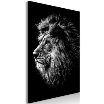 Tableau Blue-eyed Lion 1 Pièce Vertical  | cosy-home-design.fr