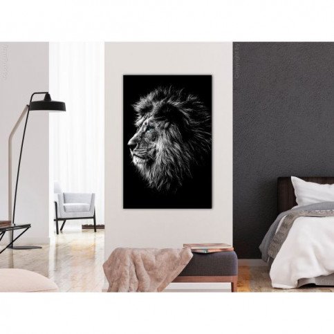 Tableau Blue-eyed Lion 1 Pièce Vertical  | cosy-home-design.fr