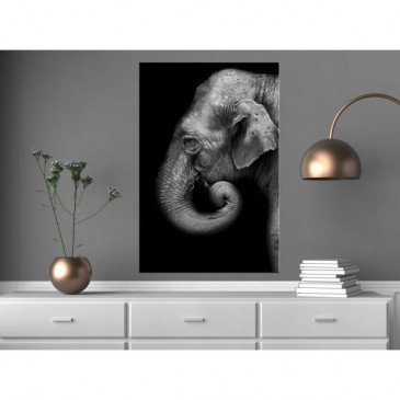 Tableau Portrait of Elephant 1 Pièce Vertical  | cosy-home-design.fr