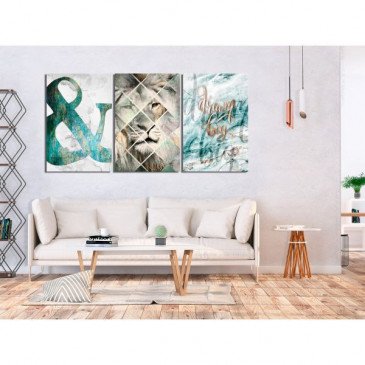 Tableau Lion Dreams 3 Pièces  | cosy-home-design.fr