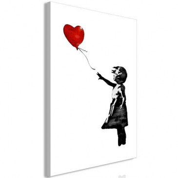 Tableau Banksy Girl with Balloon 1 Pièce Vertical  | cosy-home-design.fr