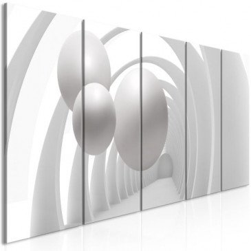 Tableau White Tunnel (5 Parts) Narrow  | cosy-home-design.fr