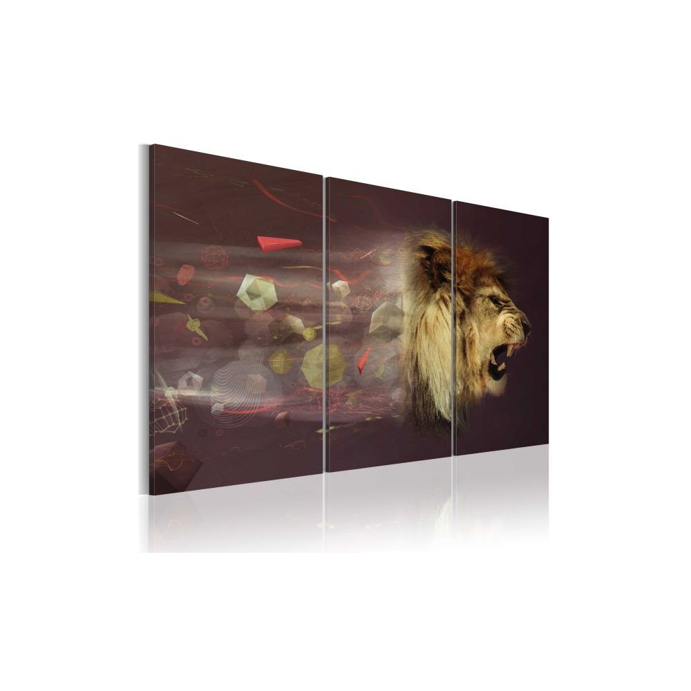 Tableau lion (abstraction)  | cosy-home-design.fr