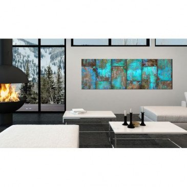 Tableau Metal Mosaic: Blue  | cosy-home-design.fr