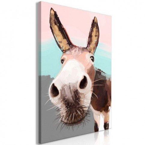 Tableau Curious Donkey 1 Pièce Vertical  | cosy-home-design.fr