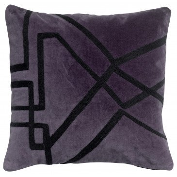 Coussin Fara Brodé Raisin 45 X 45  | cosy-home-design.fr