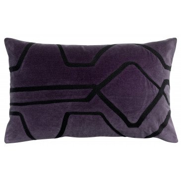 Coussin Fara Brodé Raisin 40 X 65  | cosy-home-design.fr