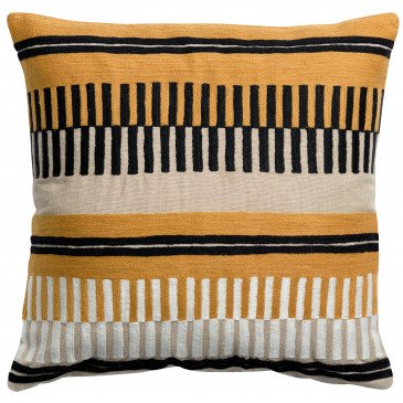 Coussin Eden Brodé Ocre 45 X 45  | cosy-home-design.fr