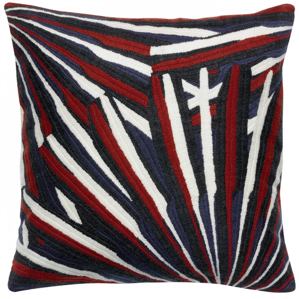 Coussin Brodé Sasha Rubis 45 X 45  | cosy-home-design.fr