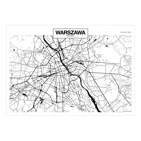 Papier peint - Warsaw Map 