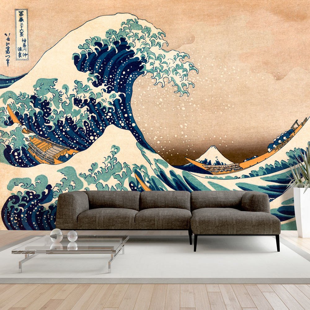 Papier peint adhésif - Hokusai: The Great Wave off Kanagawa (Reproduction) 