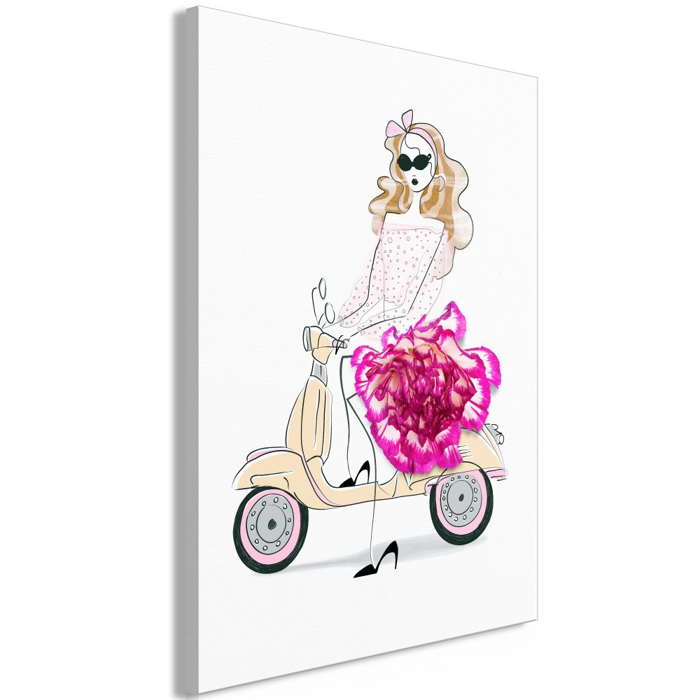 Tableau - Girl on a Scooter (1 Part) Vertical 