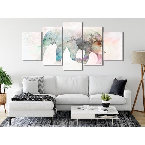 Tableau - Painted Elephant (5 Parts) Wide 