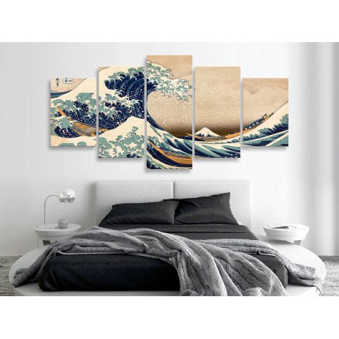 Tableau - The Great Wave off Kanagawa (5 Parts) Wide 