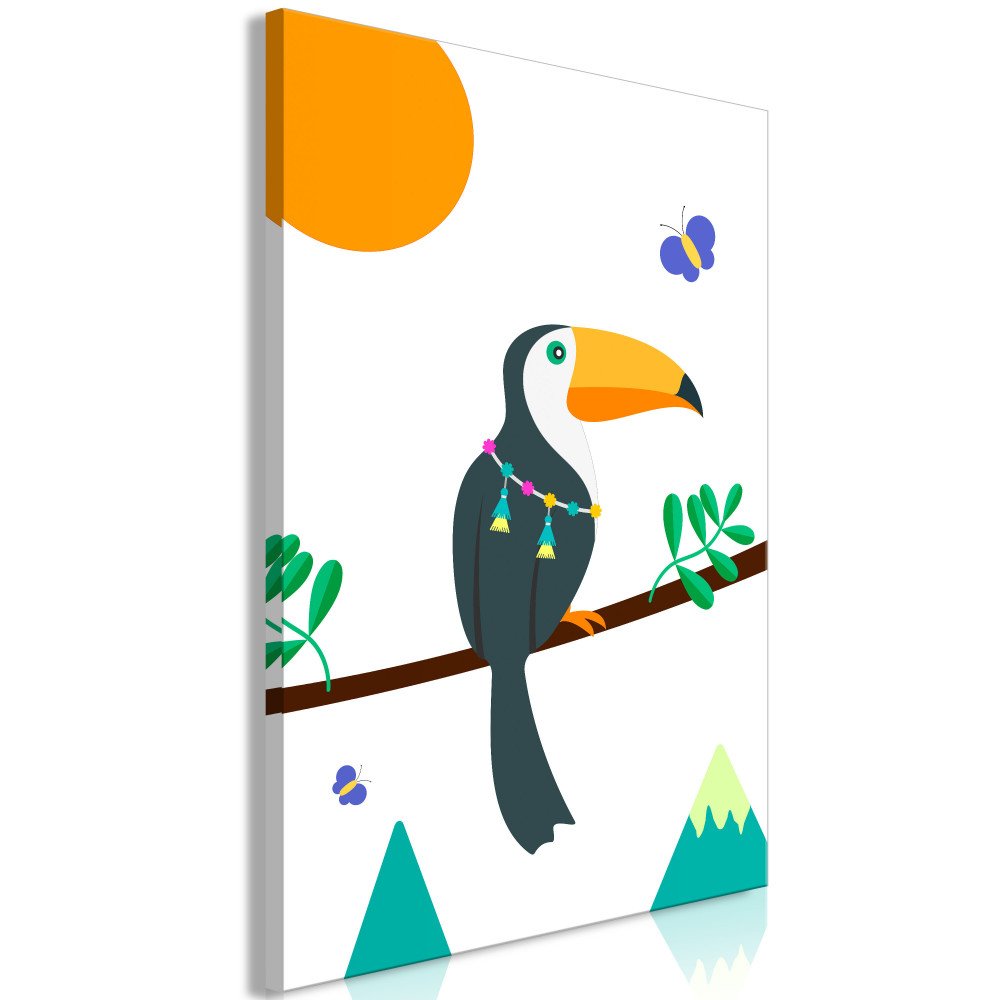 Tableau - Toucan And Butterflies (1 Part) Vertical 