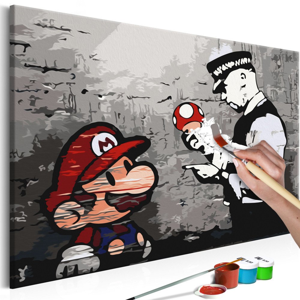 Tableau à peindre par soi-même - Mario (Banksy) 