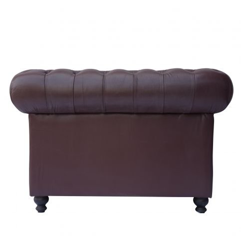 Fauteuil Chesterfield Rouge Bordeaux Cuir de Buffle Glasgow