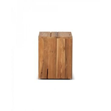Table de chevet EROSI en Bois de Teck Naturel Recyclé