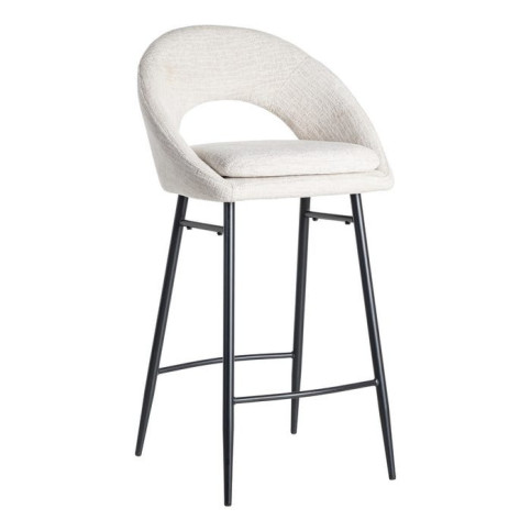 Tabouret Crème Tissu-Métal Contract 53 X 48 X 100 Cm 