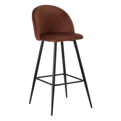 Tabouret Haut Tuile Tissu-Métal Salon 40,20 X 48,20 X 102 Cm 