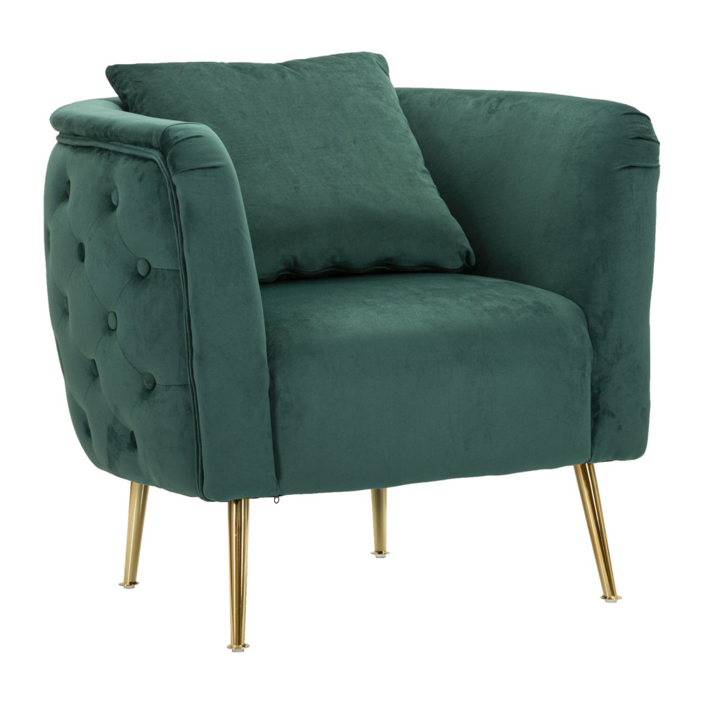 Fauteuil en contreplaqué, Vert Style Glamour